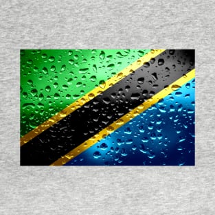 Flag of Tanzania - Raindrops T-Shirt